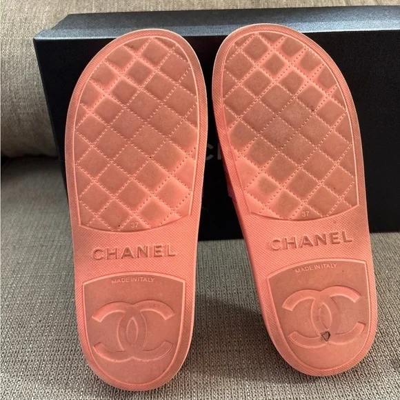 Saks Fifth Avenue Pink and Orange Women's Sandals - Picture 5 of 9